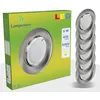 Image de Lot de 6 Spot Led Encastrable Alu Brossé Blanc Neutre 5W eq.50W ref.787 - Gris - LED