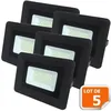 Image de Projecteur LED Noir 30W IP65 Extra Plat - LAMPESECOENERGIE - Extérieur - 6000K - Angle 110°