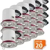 Image de Lot de 20 Support de spot BBC Orientable Alu Brossé 100mm avec douille GU10 ref. 819