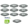 Image de Fixation de spot encastrable orientable chrome matt D99mm - Kanlux - Lot de 10