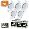Image de Spot LED Dimmable 7W eq.56W Blanc Chaud Finition Blanc - LAMPESECOENERGIE - Encastrable - LED