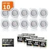 Image de 10 SPOTS LED DIMMABLE SANS VARIATEUR 7W eq.56w BLANC CHAUD ORIENTABLE FINITION BLANC