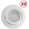Image de Spot Led Encastrable Blanc Orientable - LAMPESECOENERGIE - Lot de 8 - LED - Non compatible variateur