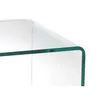 Image de Meuble TV verre trempé et plateau décor chêne sur roulettes - ICE Meubletmoi