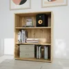 Image de Bibliothèque H. 115 cm 3 niveaux décor chêne rustique - MANOLO Meubletmoi