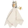 Image de Sevira Kids Doudou lapin attache tétine en gaze de coton Néo Vintage Beige - TU Made in France