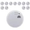 Image de Lot de 12 détecteurs de fumée autonomie 3 ans - pile + accessoires - Otio