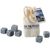 Image de Lot de 6 Glaçons en granit - ON THE ROCKS - Bleus de Bretagnes - Sachet coton naturel
