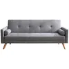 Image de Wooden : Canapé scandinave convertible 3 places gris