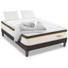 Image de BELLECOUR LITERIE Pack Bellecour 3.0 160x200 cm Matelas Ressorts + Sommier Bois + Accessoires