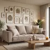 Image de Canapé droit Altamo en velours beige - 3 places
