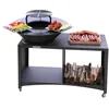 Image de ISLAND Brasero îlot avec plaque et grille amovible en acier barbecue plancha extérieur Ø 100 cm