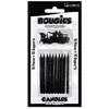 Image de 10 BOUGIES PAILLETÉES NOIR + 10 SUPPORTS