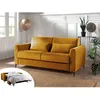 Image de Owen - canapé 3 places convertible express couchage quotidien 140 cm matelas 12 cm en velours - Jaune