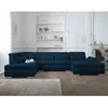 Image de Vermont - canapé panoramique dangle gauche - 7 places - XXL - Bleu pétrole