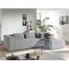 Image de Stella - canapé dangle droit en velours côtelé - 4 places -style contemporain - Gris clair