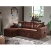 Image de Astoria - canapé dangle réversible - convertible avec coffre - style industriel - 4 places - Marron