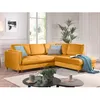 Image de Brooke - canapé dangle droit - convertible - 5 places - en velours - Jaune