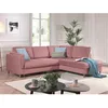 Image de Brooke - canapé dangle droit - convertible - 5 places - en velours - Rose