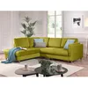 Image de Brooke - canapé dangle gauche - convertible - 5 places - en velours - Vert Olive
