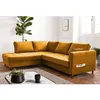 Image de Anna - canapé dangle gauche - 5 places - convertible - en velours - Jaune