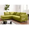 Image de Anna - canapé dangle gauche - 5 places - convertible - en velours - Vert Olive
