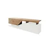 Image de Pitt - meuble TV - 160 cm - style industriel - Bois / Blanc