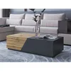 Image de Pitt - table basse - 124 cm - style industriel - Bois / Gris