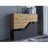 Image de Pitt - buffet haut - 4 portes - 120 cm - Bois / Gris