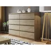 Image de Celia - commode 8 tiroirs - effet bois - 139 cm - style contemporain - Bois