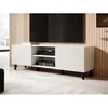 Image de Sanna - meuble TV - 2 portes et 2 niches - 150 cm - Blanc