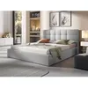 Image de Mael - lit coffre queen size - 160x200 - en tissu - sommier inclus - Gris clair