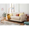 Image de Owen - canapé lit 3 places convertible express couchage quotidien 140 cm matelas 12 cm en velours côtelé - Beige