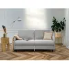 Image de Cosmos - canapé lit 3 places convertible express couchage quotidien 140 cm matelas 11 cm en tissu - Gris