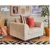 Image de Rune - fauteuil - en velours côtelé - Beige