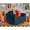 Image de Rune - fauteuil - en velours côtelé - Bleu nuit