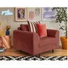 Image de Rune - fauteuil - en velours côtelé - Terracotta