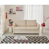 Image de Maho - canapé lit 2 places convertible express couchage quotidien 140 cm matelas 11 cm en velours côtelé - Beige