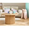 Image de Oliva - table basse ronde - effet bois - 80 cm - Bois