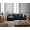 Image de Topaze - canapé dangle réversible - 4 places - convertible avec coffre - en tissu - Bleu