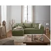 Image de Topaze - canapé dangle réversible - 4 places - convertible avec coffre - en tissu - Vert
