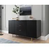 Image de Monica - buffet - noir - 3 tiroirs et 2 portes - 150 cm - Noir