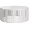 Image de Sally - table basse ronde - blanc - 59 cm - Blanc