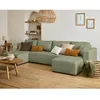 Image de Topaze - canapé panoramique - 7 places - convertible avec coffre - en tissu - Vert