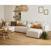 Image de Topaze - canapé panoramique - 7 places - convertible avec coffre - en tissu - Beige