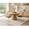 Image de Freya - table à manger ronde extensible - effet bois - 4 à 8 personnes - Bois