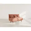 Image de Lumi - Banquette convertible clic-clac 2 places en velours côtelé - Terracotta
