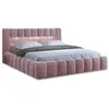 Image de Cleo - lit coffre avec led - 180x200 cm - sommier inclus - en velours - Rose