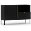 Image de Felicia - buffet bas - noir - 1 porte 1 tiroir et 1 niche - 120 cm - Noir