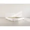 Image de Hugo - lit coffre queen size - 160x200 cm - en tissu bouclette - Beige
